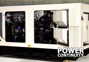 Power continuity 450kva generator doors open