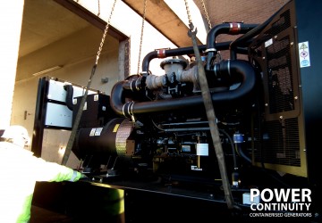 Power continuity 600kva generator lowered