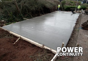 Power continuity concrete plinth
