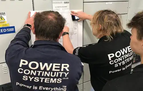 Power continuity engineers planning the job