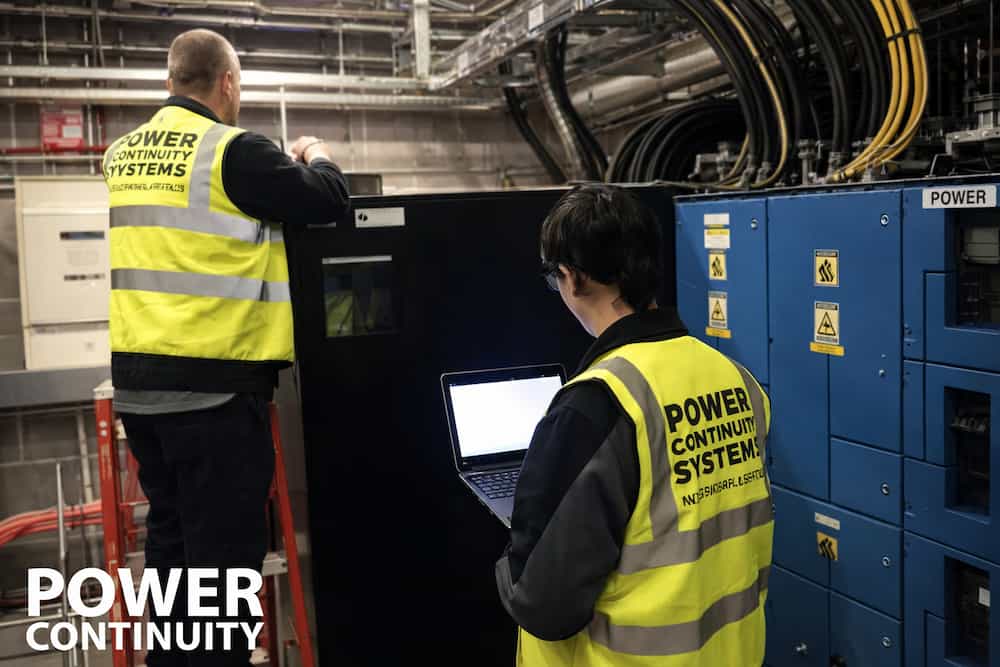 Power continuity engineers servicing ups