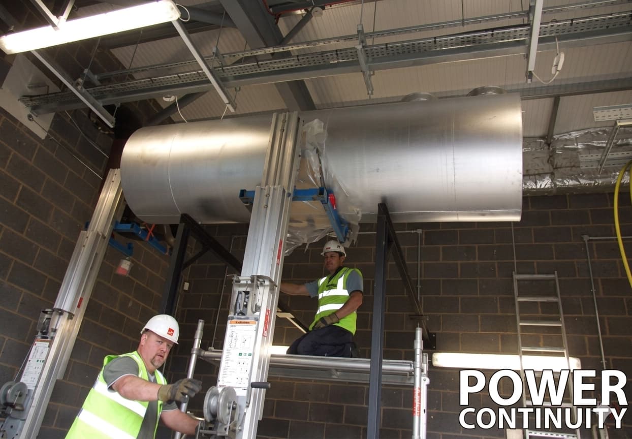 Power continuity generator exhaust system