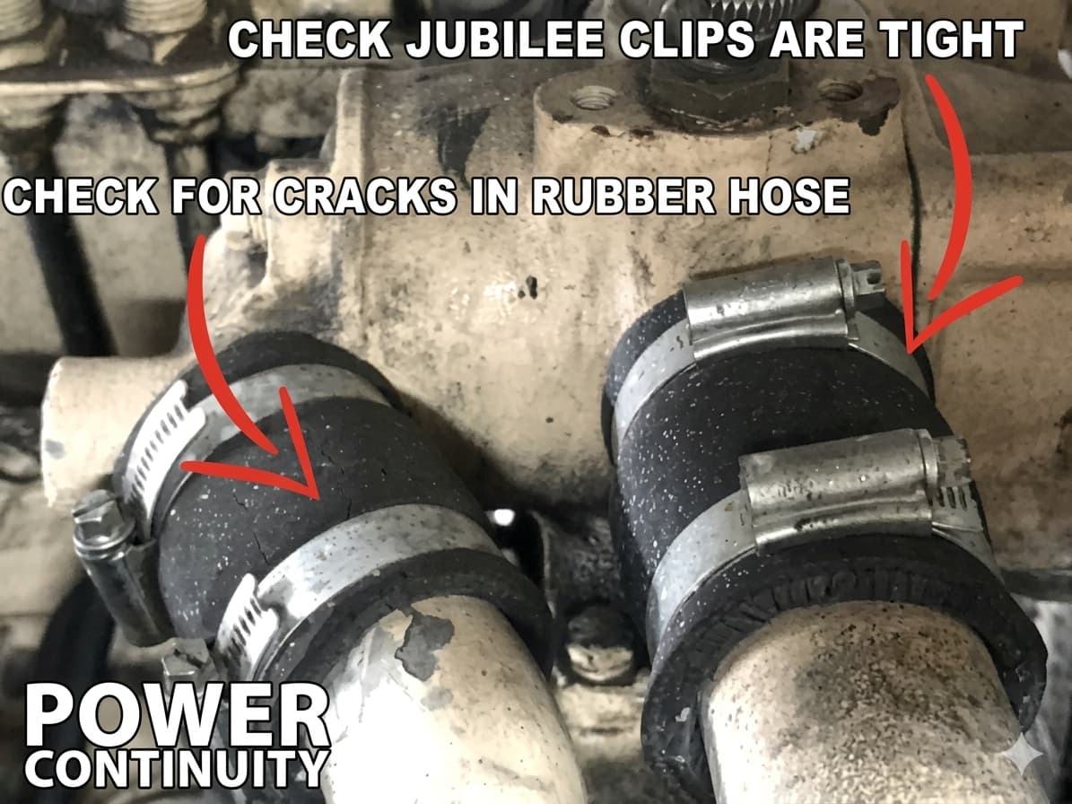 Power continuity generator hose checks