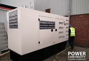 Power continuity installed canopied diesel generator