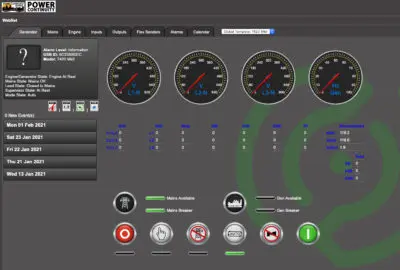 Power continuity remote monitoring software