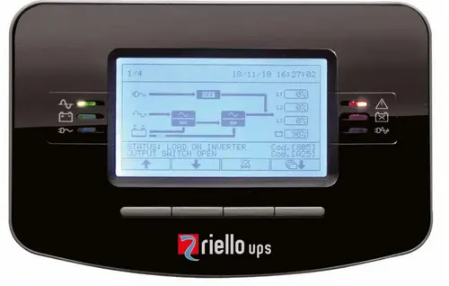 Power continuity riello mst display