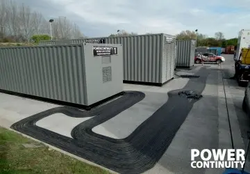 Power continuity rotary ups containers