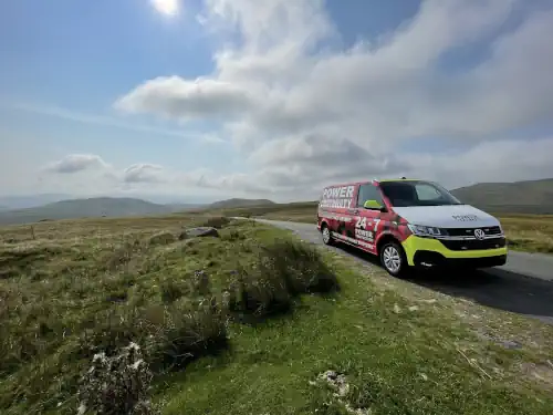 Power continuity van in a remote location